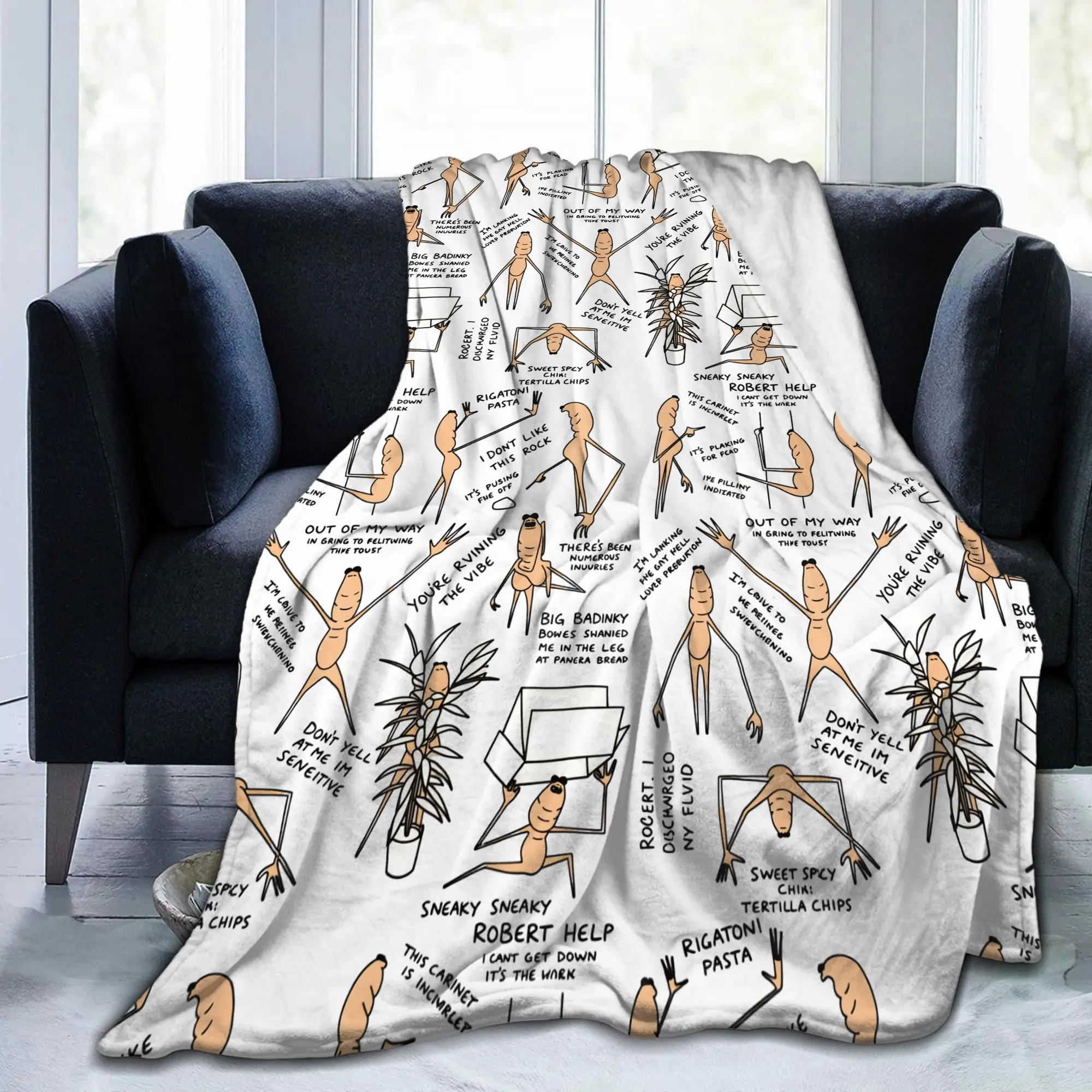 Marcus The Worm Meme Brain Rot  Blankets Coral Fleece Plush Autumn/Winter Soft Throw Blanket for Bedding Couch Plush Thin Quilt
