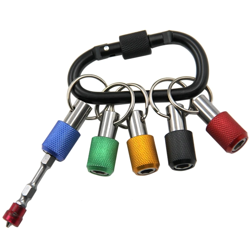 5/6/7/10Pcs 1/4 Inch Hex Shank Screwdriver Bits Holder Extension Bar Keychain Screw Adapter Drill Change Handheld Screwdrivers