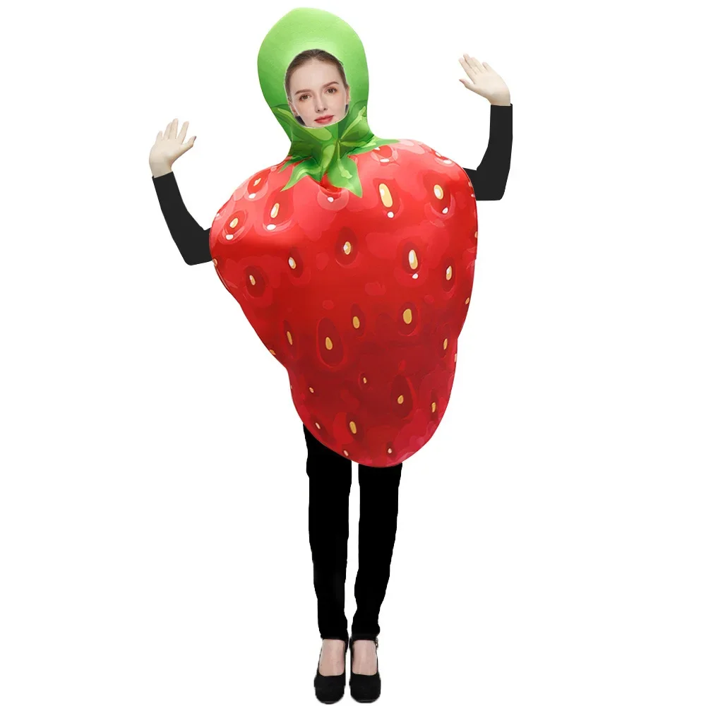 Halloween New Online Celebrity Fun Stage Performance Fun Party Fruit Cosplay Costume Strawberry Avocado Fish Puppet Prop Costume