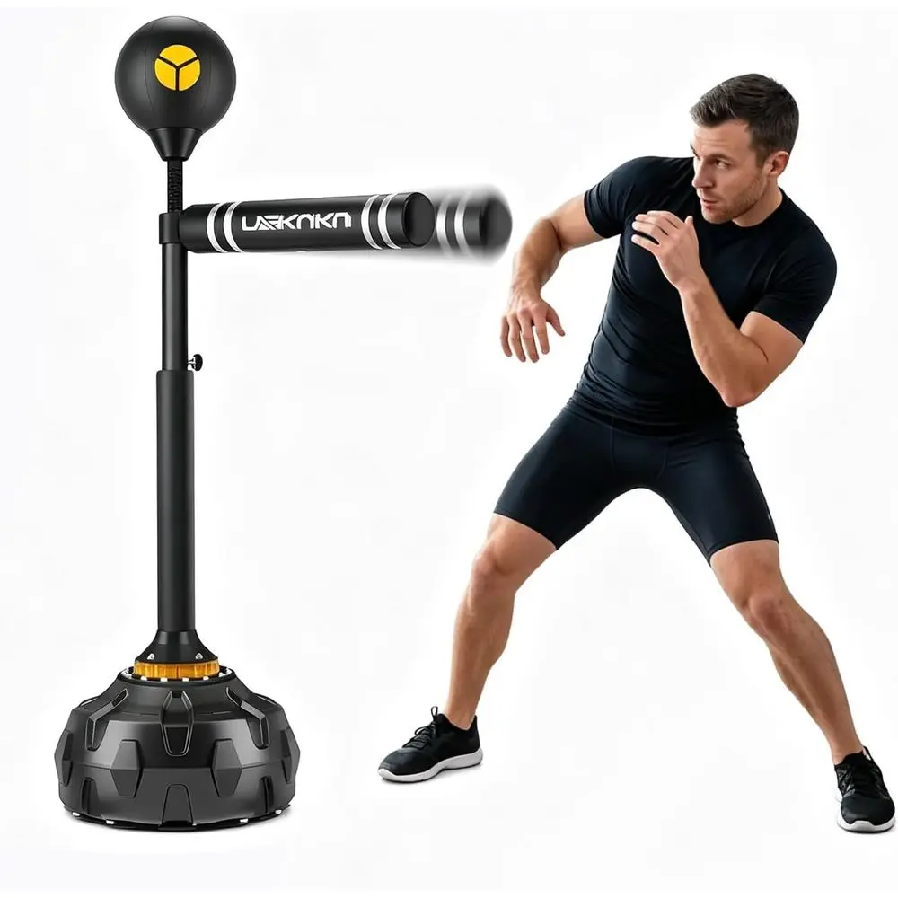 

Height-Adjustable 360° Spinning Punching Bag with Stand for Boxing Speed Training for Adults and Teens