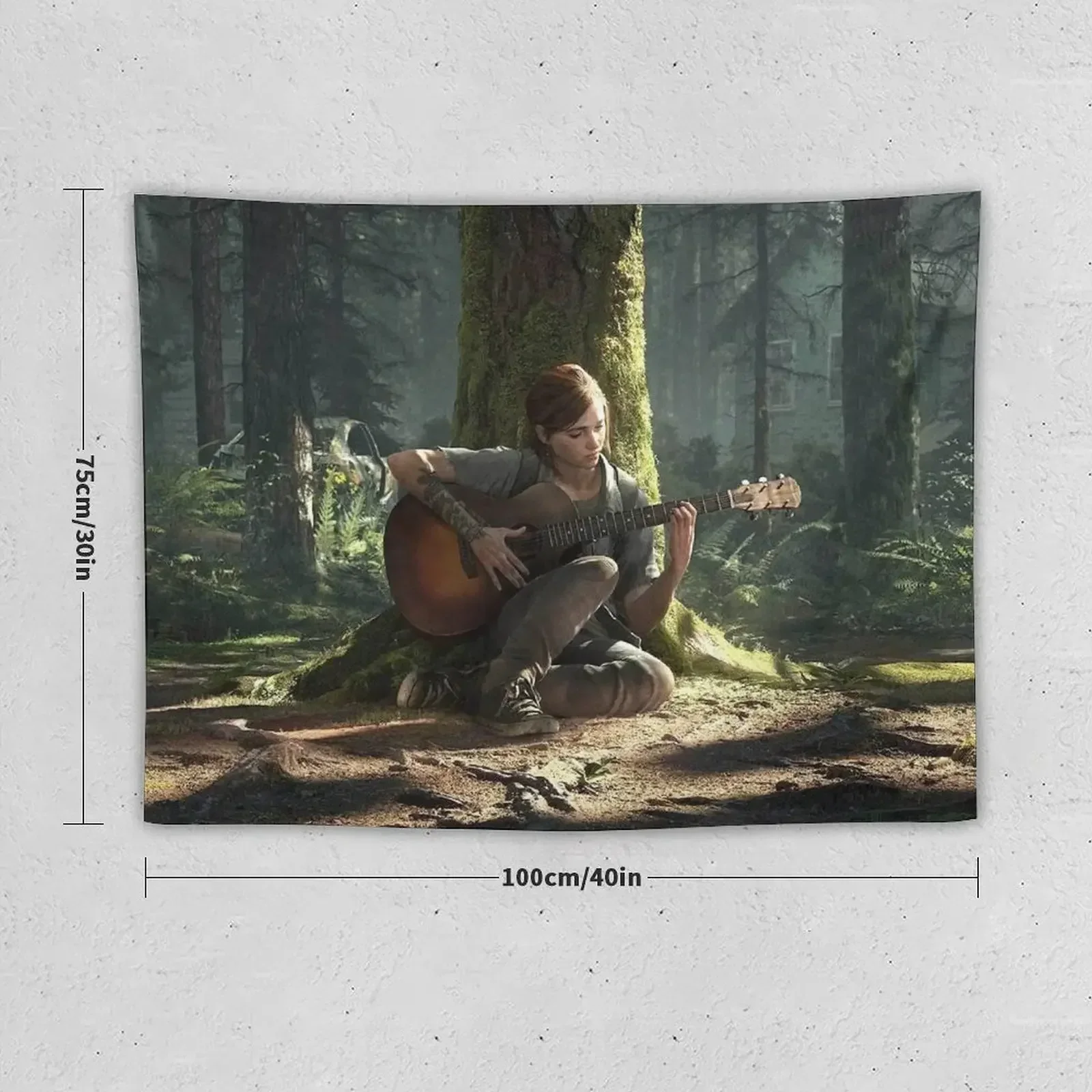 Ellie With Guitar Tapestry Wall Hanging Wall Bedroom Decoration Tapestry