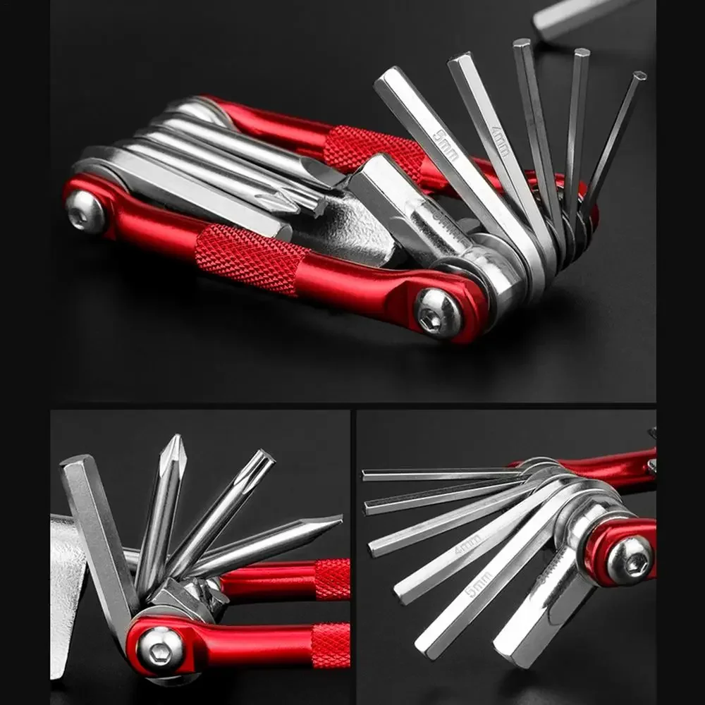 

11 in 1 Multifunctional Bicycle Repair Tool Steel Kit Foldable Bike Wrench for Riding Essential Equipment for Bicicleta