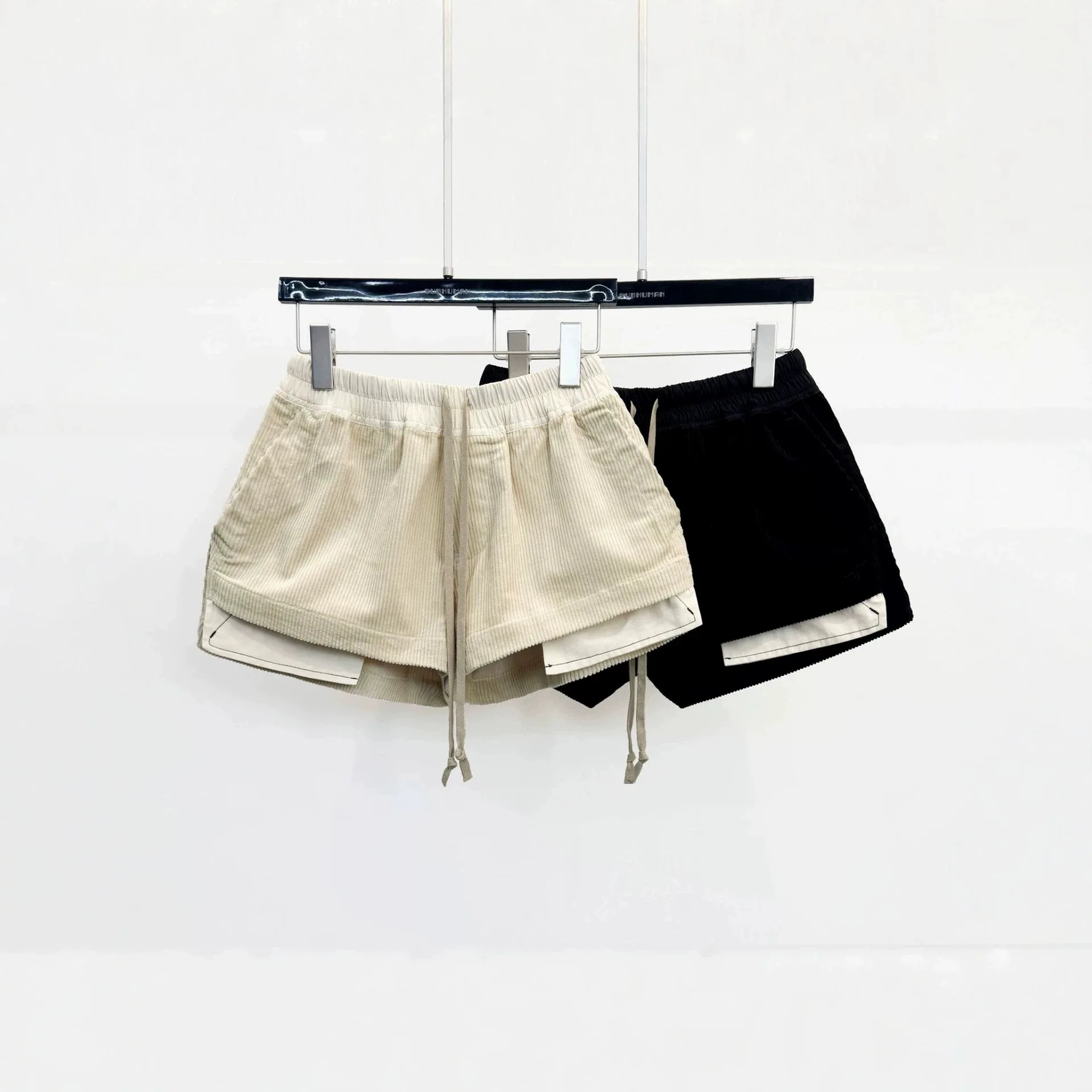 High Street Dark Style Drawstring Elastic Flowy Elegant Women Shorts Daily Commute Casual Wear Women's Clothing