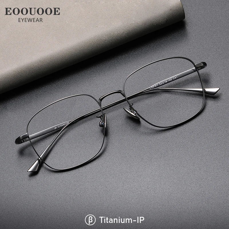 

EOOUOOE New Fashion Eyeglass Frame Round Retro Glasses Titanium Optics Myopia Hyperopia Prescription Lenses Recipe Oculos