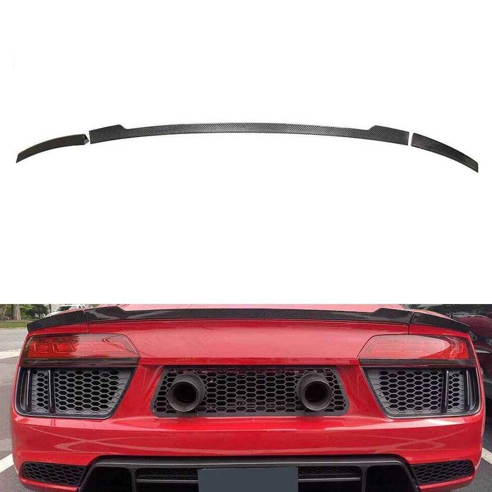 

For Audi R8 2016-2019 Style hardtop with three-stage carbon fiber rear wing Spoiler Car Accessories Body Kits Trim
