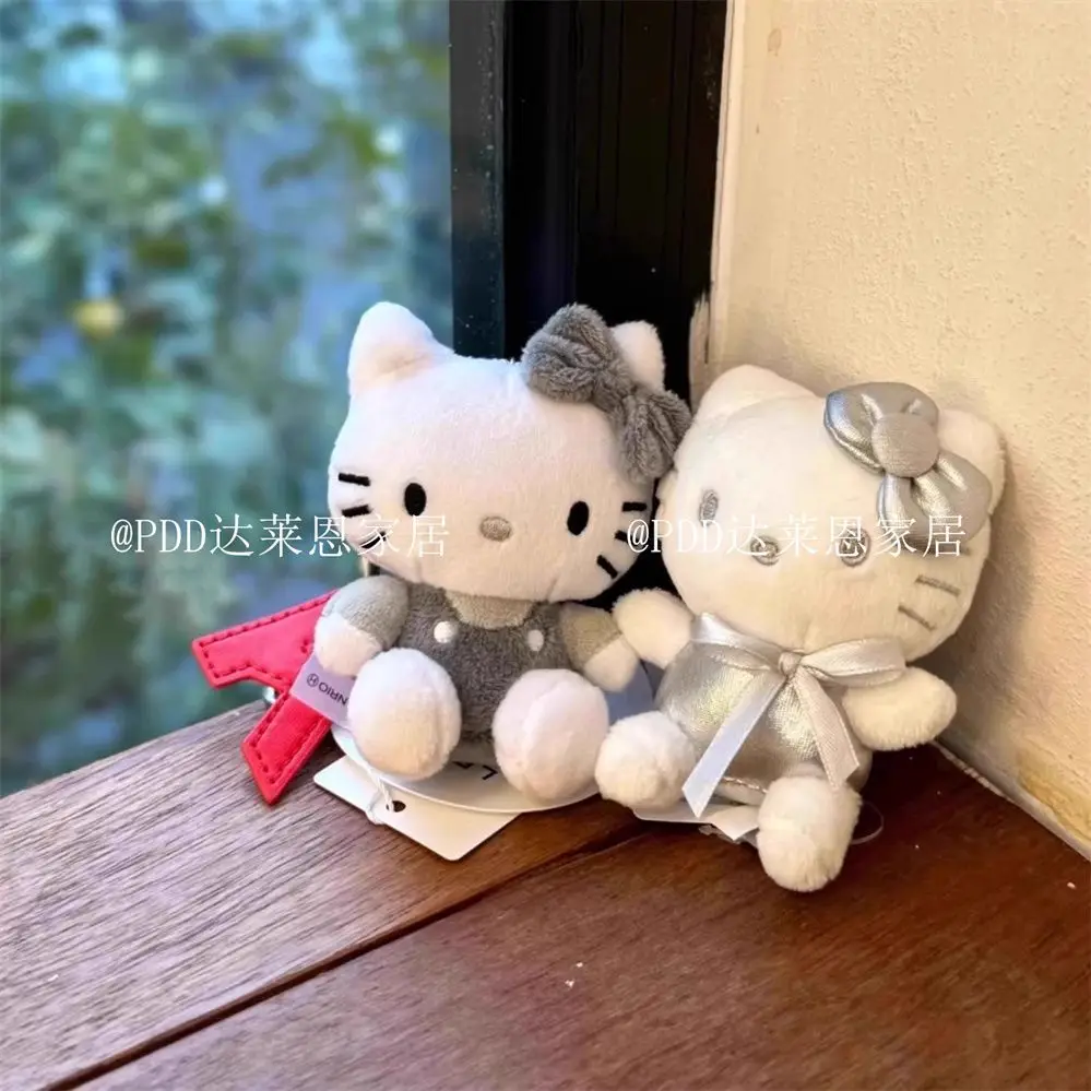 

MINISO Серебряный лимитированный кулон Kitty Kt Cat Сумка Подвесные украшения Брелок Милая кукла Подарок лучшему другу Высокое качество