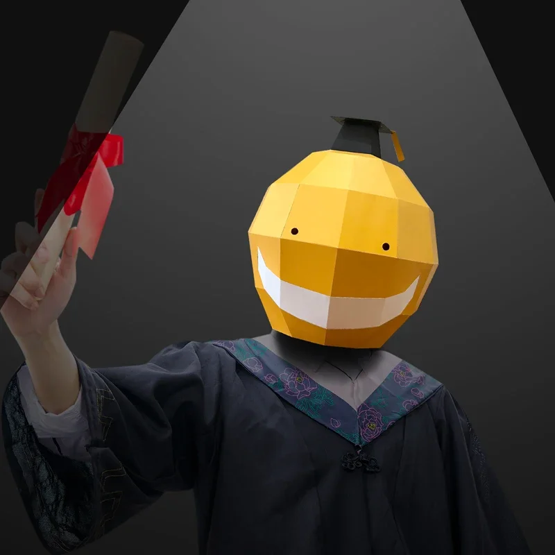 Assassination Classroom Korosensei Mask Paper Model,3D Papercraft Art Costume Party Cosplay,Handmade DIY Craft RTY174