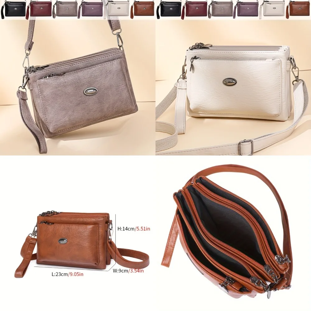 

Soft Faux Leather Crossbody Bag, Retro Wristlet Handbag, Fashion Clutch Purse For Women