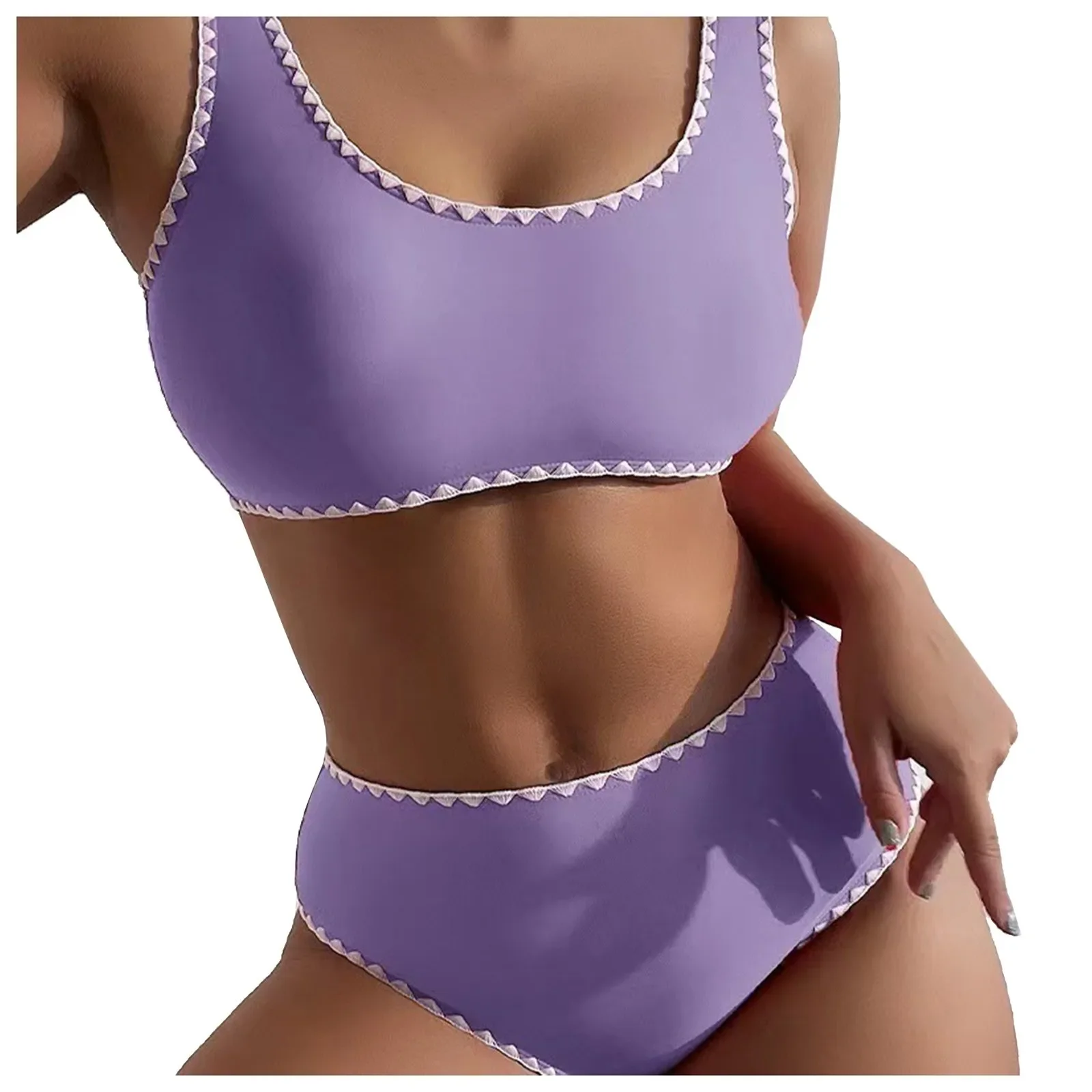 

Woman Swimsuit With Shorts New Solid Split Swimwear Women'S Fashion Two Piece Set Bikinis Brazilian Summer Fashion Biquinis