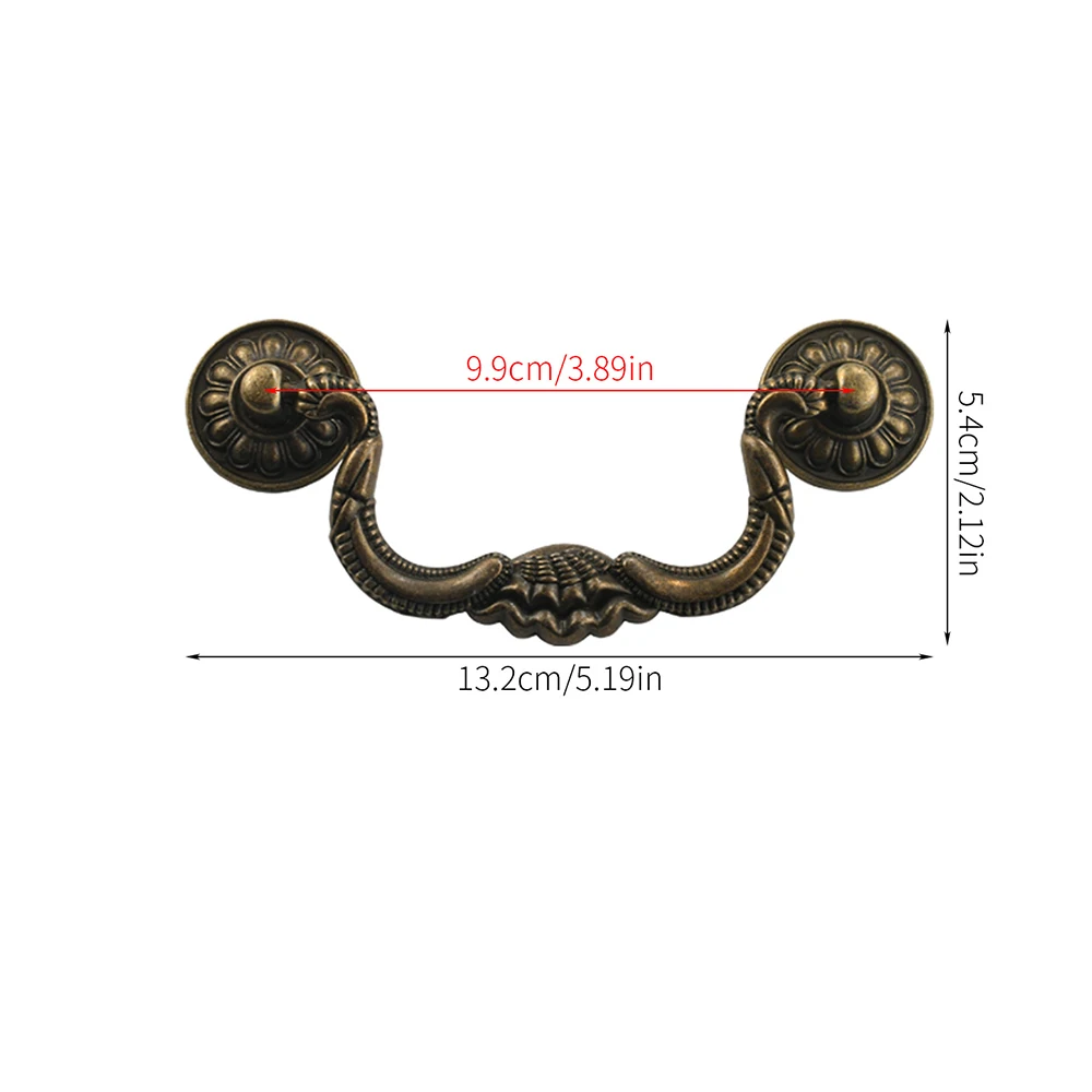 European Retro Cabinet Pulls, Furniture Knob & Handle, Simple Drawer Wardrobe Door Shoe Cabinet Rings Handle in Zinc Alloy