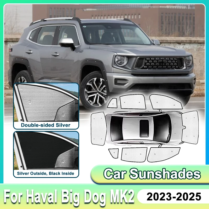 

For Haval Big Dog Accessories 2023 2024 2025 MK2 Dargo X H-Dog H7 Car Upgraded Privacy Sunshade Heat Insulation Sun Shield Cover