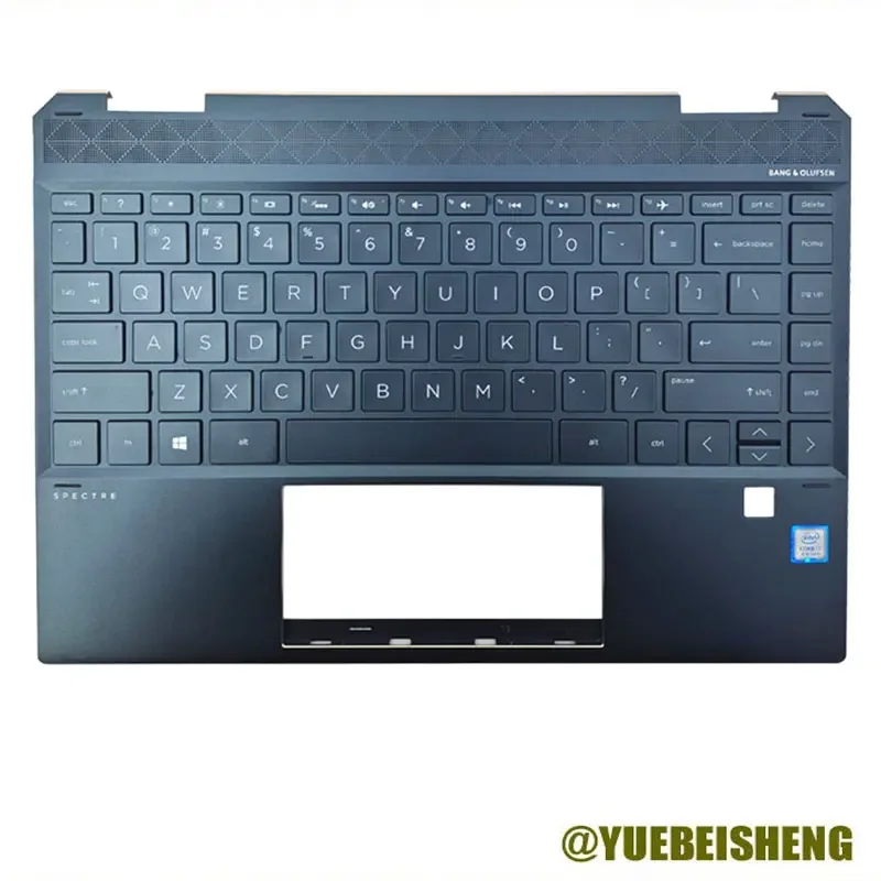 

Yuebeisheng 95%New/org For HP Spectre X360 13-AP TPN-Q212 palmrest US keyboard upper cover backlight,Dark blue