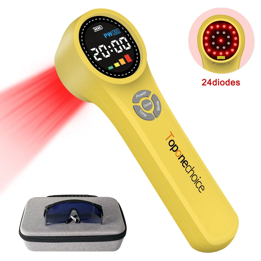 

16x660nm+4x810nm+4x980nm Red Light & Near Infrared Light Physiotherapy Cold Laser Therapy Device for Pain Relief Tissue Repair