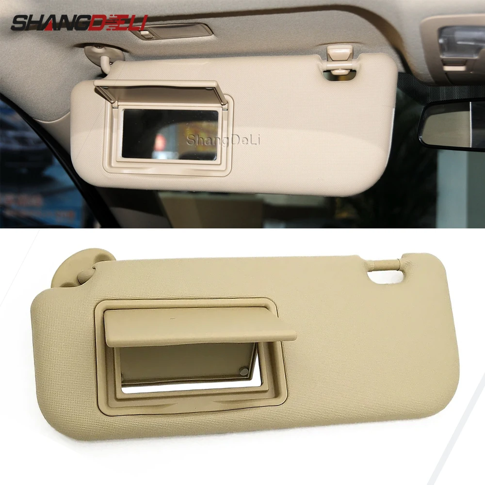 

Beige Car Interior Sun Visor With Mirror for Toyota Corolla 2014 2015 2016 2017 2018