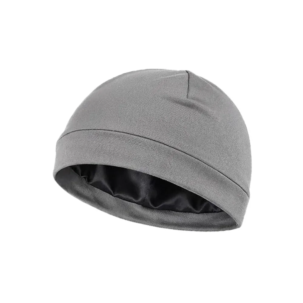 Soft Satin-Lined Skull Cap Elastic Breathable Beanie Cap Wearable Hair Protection Night Sleep Hat For Men Women