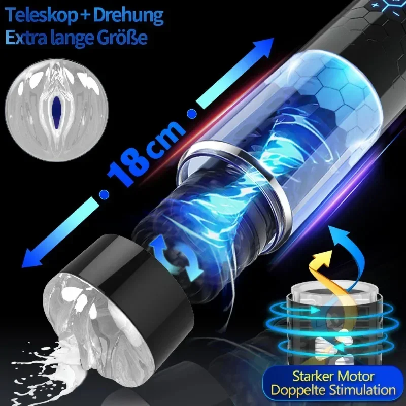 Car Ears Automatic Man Masturbator Balles Narzędzia seksualne dla mężczyzn Podwójna pochwa dla mężczyzn Pornoin The Ass Man Sex Tools Tight Toys