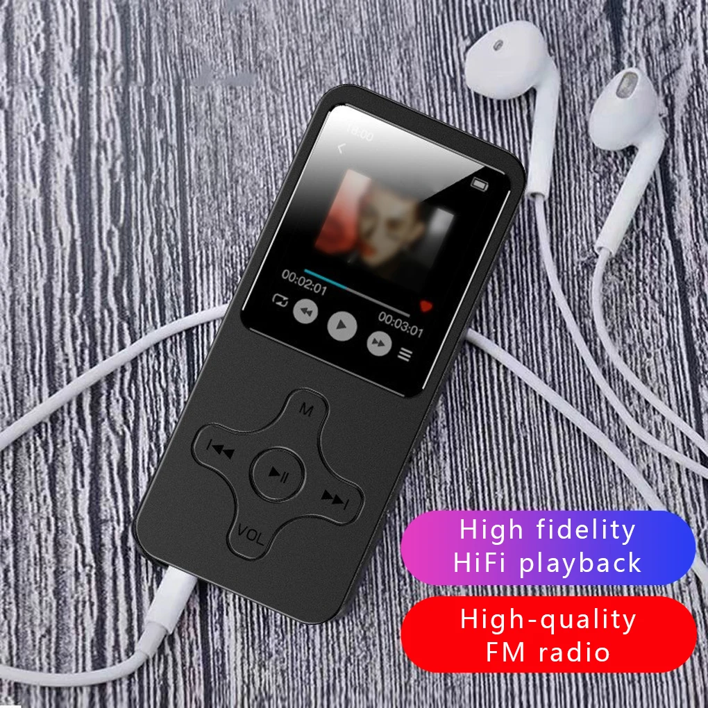 MP3 Player Pocket HiFi Music Speaker with Screen Radio Walking Running Digital Student Audio Recorder Conference  8G