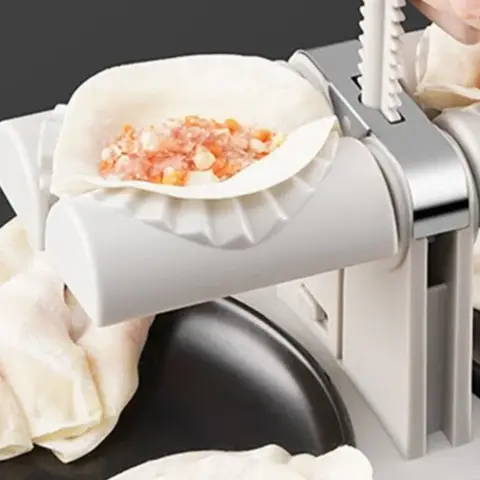 Dumpling Maker Machine Household Double Head Automatic Dumpling Mould Empanada Maker Press Potsticker Hand Pie Maker Kitchen