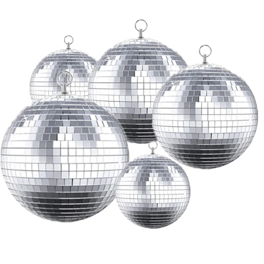 Dia20CM 25CM 30CM Hanging Reflective Glass Mirror Disco Ball Home Party Wedding Birthday Disco Rotating Mirror Ball Stage Light