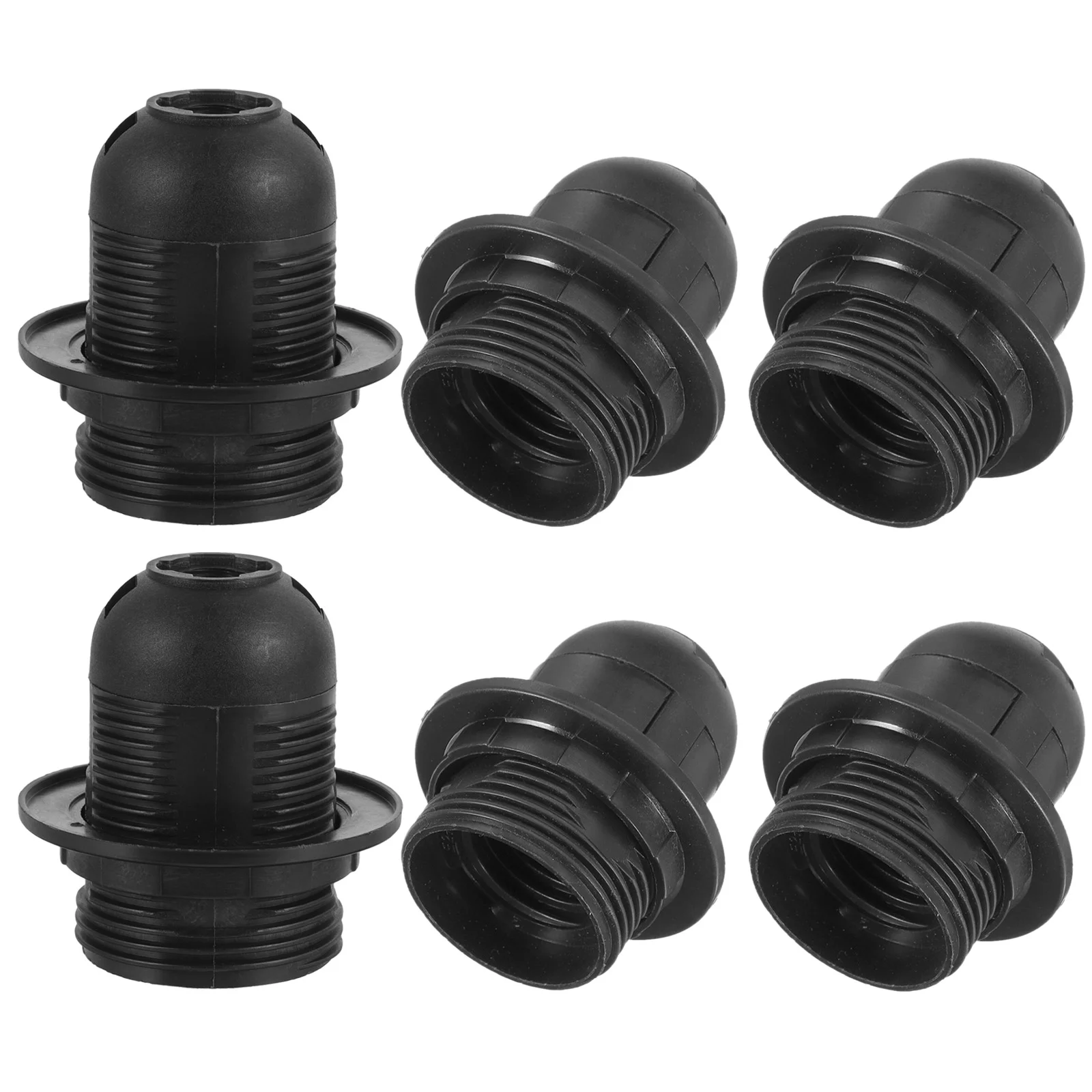 

6 Pcs Lamp Socket Light Bulb Holder Sockets And Parts Base Outlet Plastic For Making Lamps Holders Table