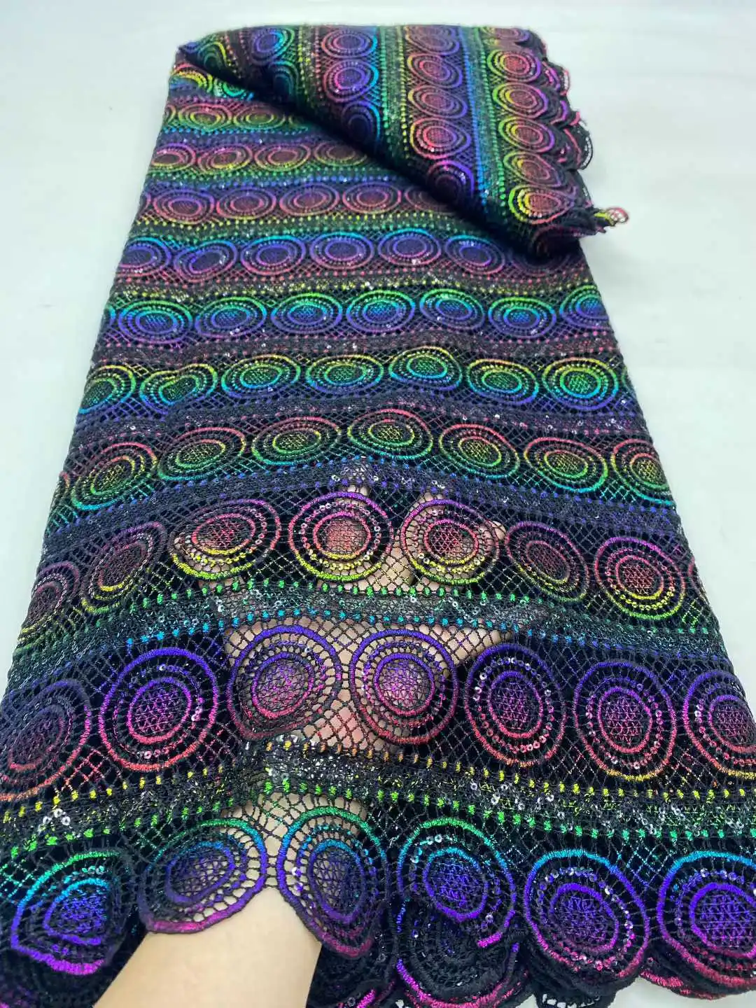 

2025 High Quality French Sewing Material African Guipure Lace Cord Fabric Nigeria Water Soluble Wedding Bridal Women Dress