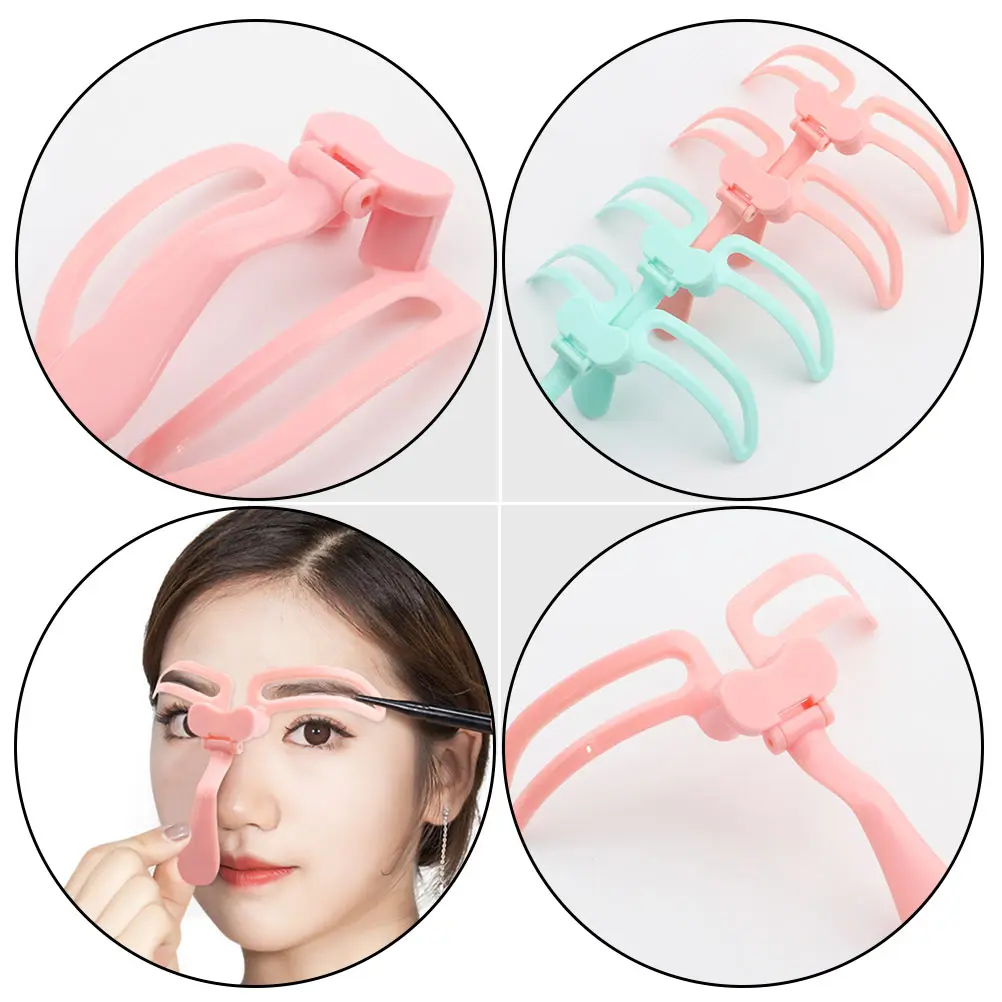 

Reusable Stencils ABS Material Foldable Shaping Template Measure Ruler Precise Tracing Makeup Tools H held Eyebrow Template