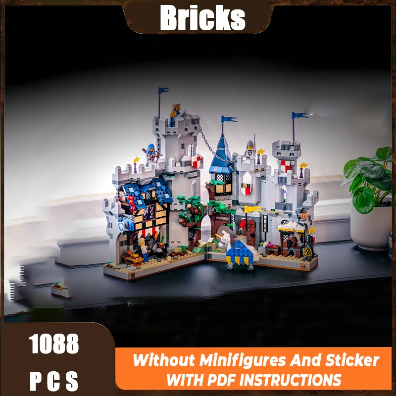 

Изысканный новый продукт MOC, модель строительного блока, рыцарь, замок, книга, угловая технология, модульная детская игрушка, подарочный набор «сделай сам»