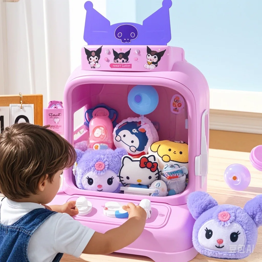 Hot Sanrio Character Children'S Toys Kuromi Claw Machine Clip Doll Machine Home Birthday Gift Girl Hand Toy As Christmas Gift