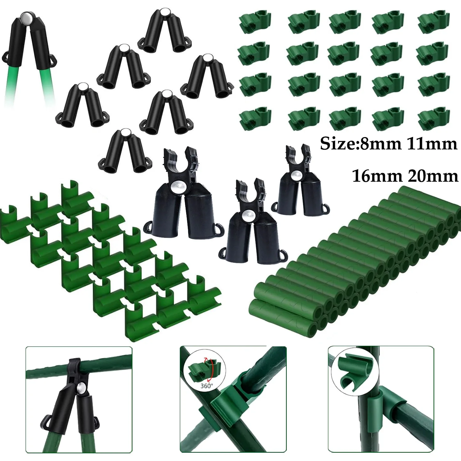 

10pcs Plant Support A-Btype Fixed Clip, Awning Pillar Plant Grafting Stakes Connector Climbing Vine Bracket Garden Accessories