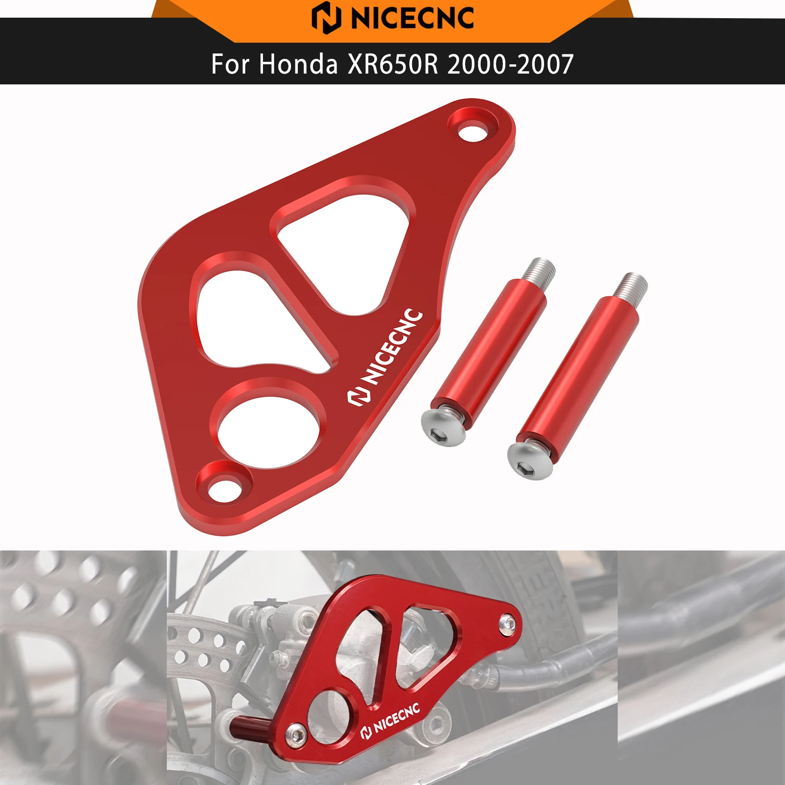 

NICECNC Aluminium Rear Brake Caliper Guard For Honda XR650R XR 650R 650 R 2000-2007 CR125R CR250R CR 125R 250R 1997-2001 2000