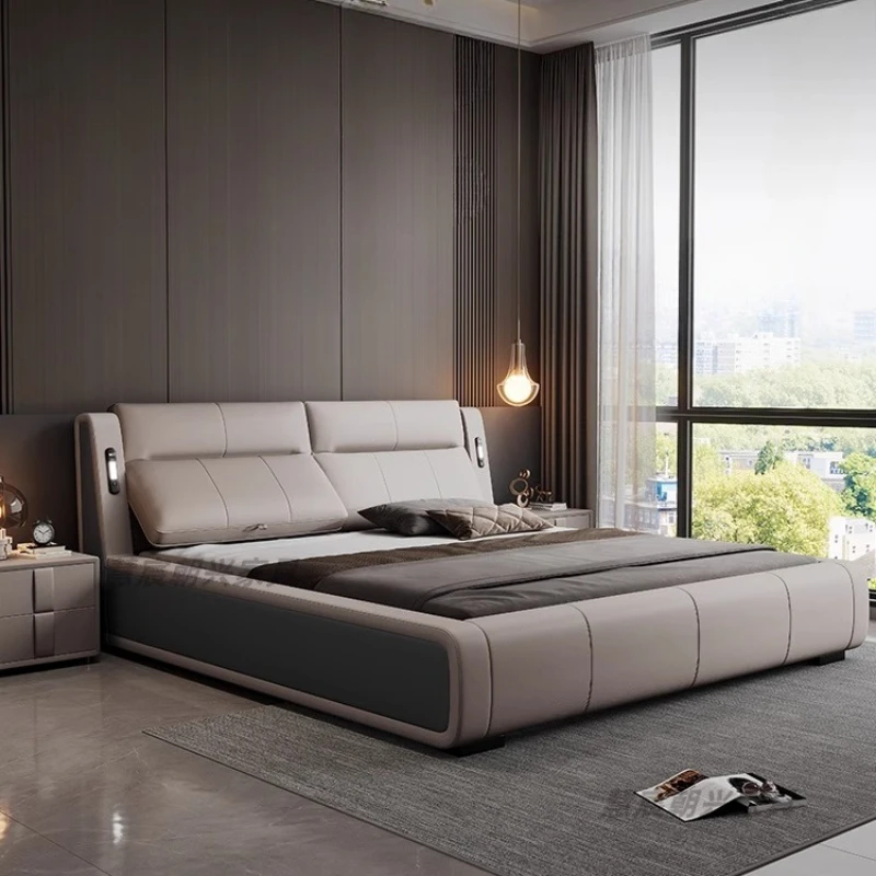 

Minimalist Bedroom Bed Organiser Double Side Table Modern Bed Frame Sleeping Lounge Letto Matrimoniale House Accessories