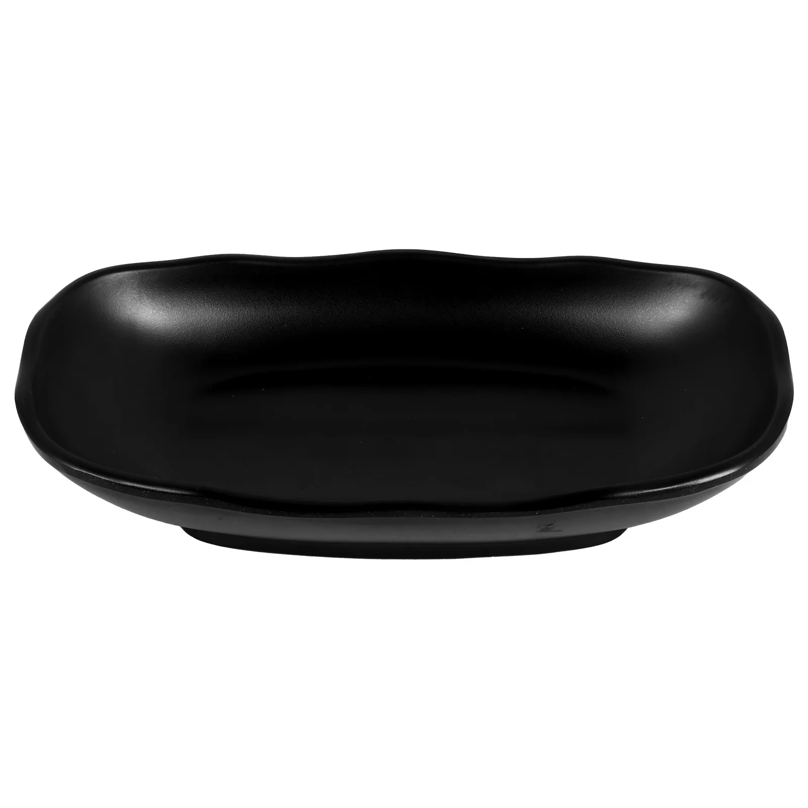 

1Pcs Black Melamine Dinnerware Simple Storage Tray Jewelry Display Practical Fruit Plate Stylish Sushi Plate Versatile Food