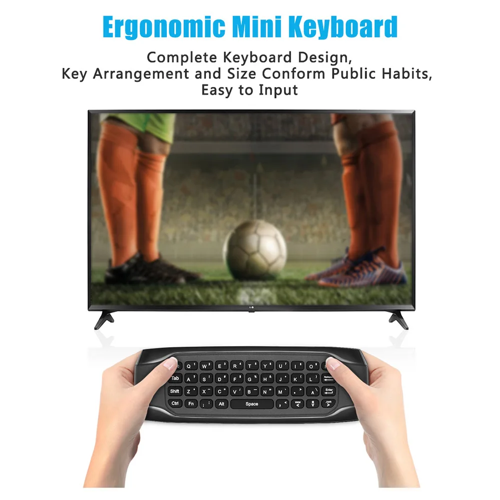 Tastiera wireless IR da 3,7-4,2 V Compatibile con Bluetooth Air Mouse Retroilluminazione Tastiera wireless Telecomando Ricarica micro USB 200 mA