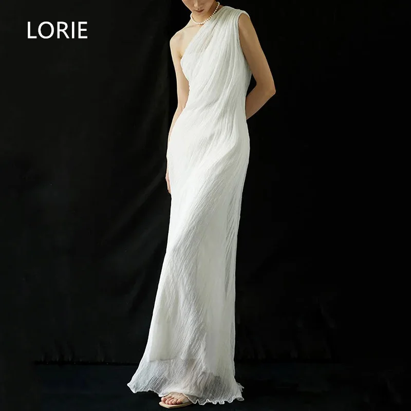 

LORIE A-line One Shoulder Wedding Dresses Saudi Arabia Sleeveless Bridal Gown Elegant Wedding Gowns Customized 2025