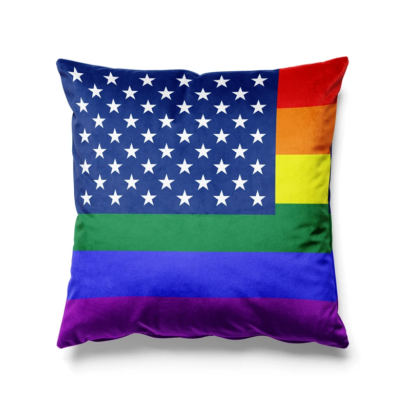 Aertemisi 18'' x 18'' The United States of America USA LGBT Square Throw Pillow Cushion Covers Cases Pillowcases 45cm x 45cm