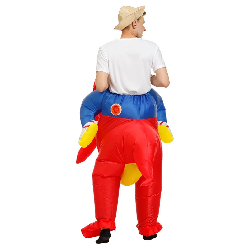 Volwassen Kinderen Dinosaurus Opblaasbaar Kledingstuk Halloween Cosplay Kostuum Ouder-kind Familie Pak Kleding Dier Opblaasbaar Pak