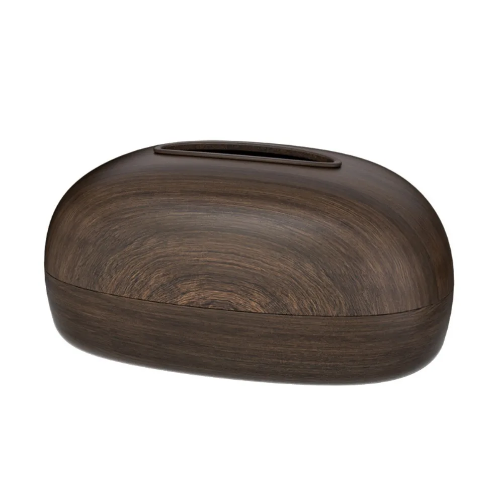 

Durable Plastic Tissue Storage Box Wood Grain Retro Paper Towel Case Large Capacity Automatic Lift Paper Container Car