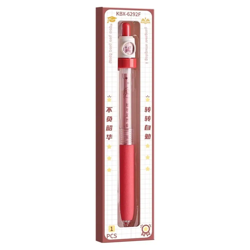 Portable Black Ink Ballpoint Pen Rotation Decompression Stress Relief Gel Pen Quick Drying Neutral Pen School Office Supplies