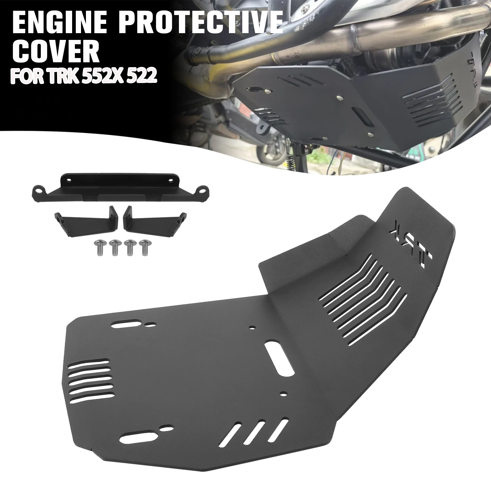 

For Benelli TRK 552X 522 TRK552X TRK552 TRK 552 2024 2025 Lower Engine Base Chassis Guard Belly Pan Skid Plate Protector Cover