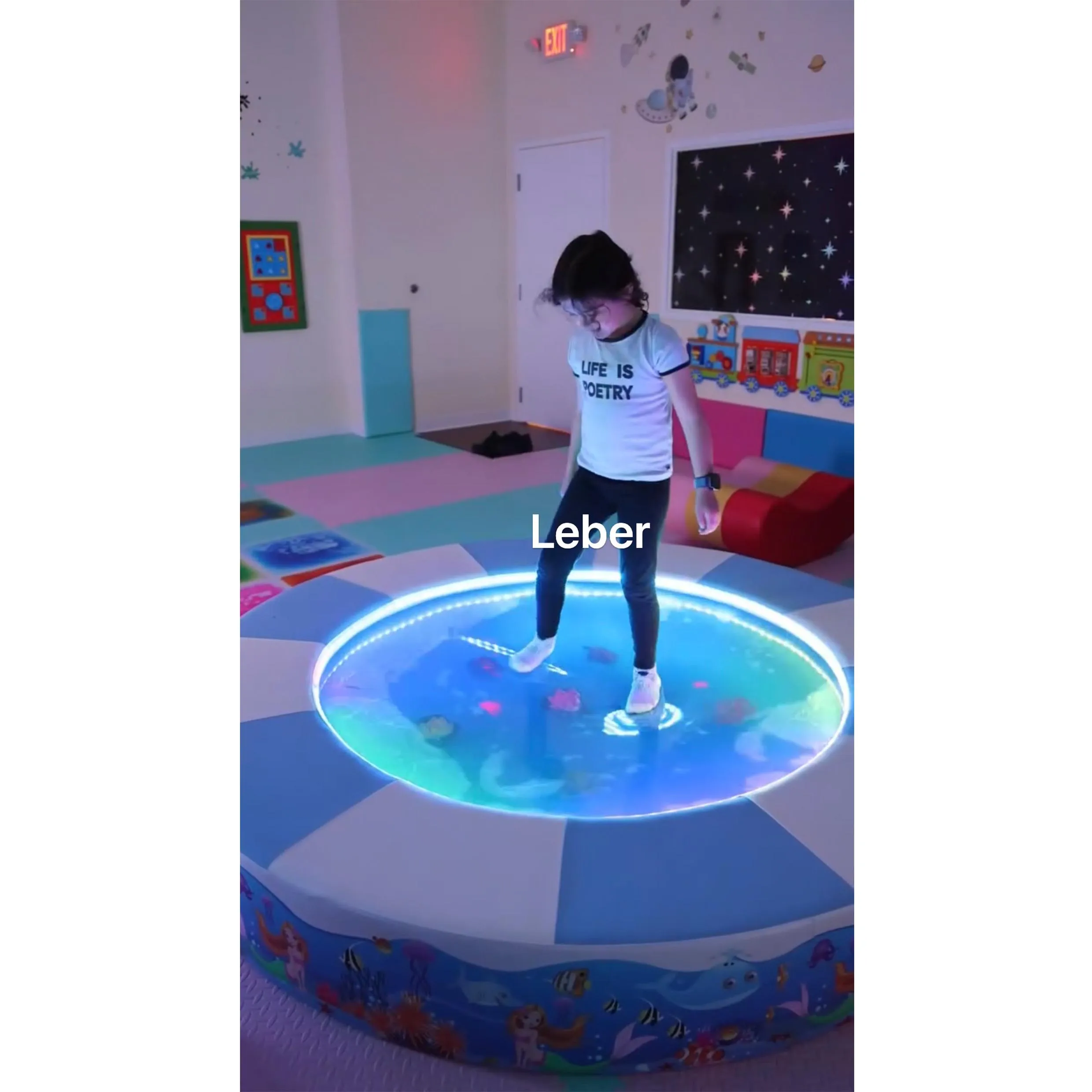 

Customizable children's soft water bed equipment for indoor amusement park sensory room equipment