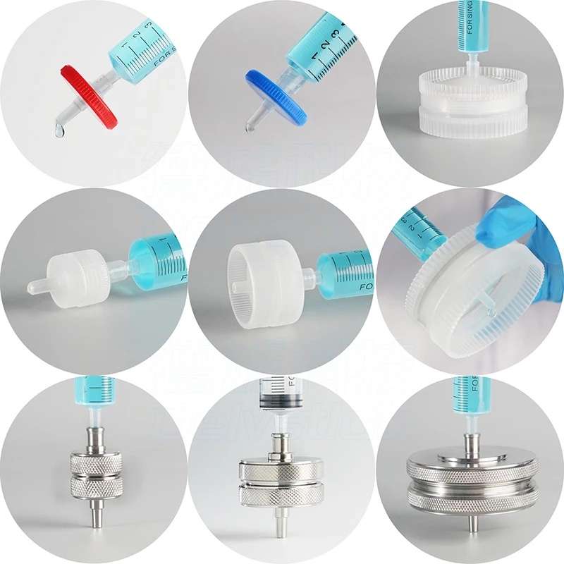 Supporting PP replaceable membrane filter disposable membrane filter head plastic injector 2.5/5/10/20/30ml