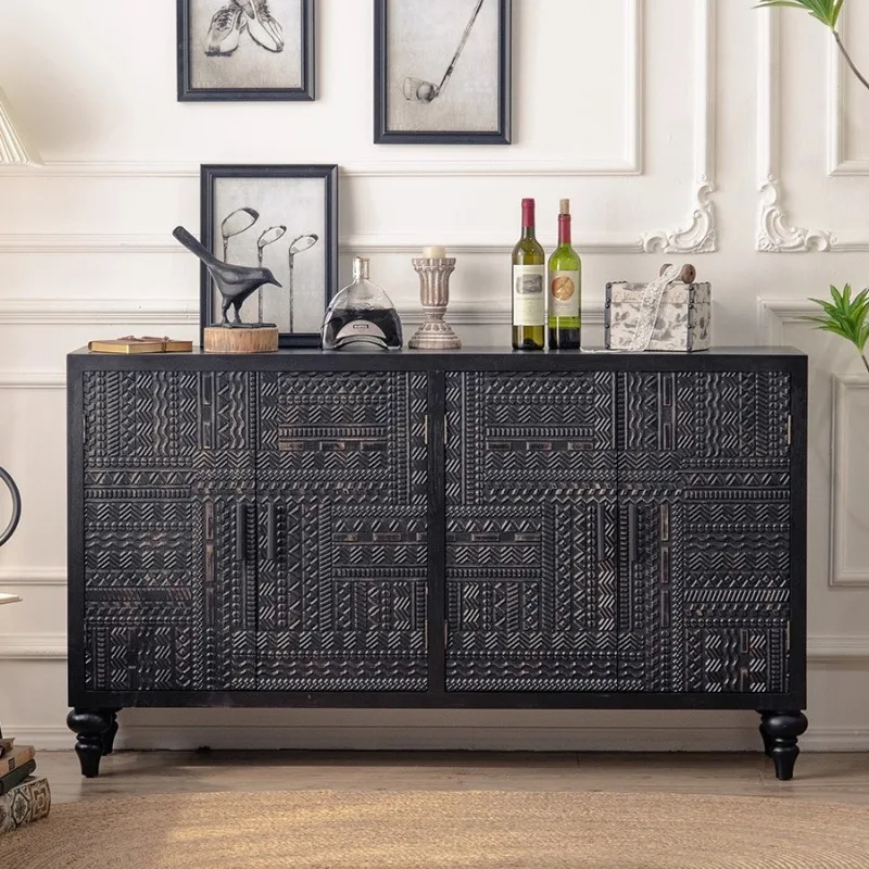 

French retro dining side cabinet, chest , living room locker, entrance , vertical