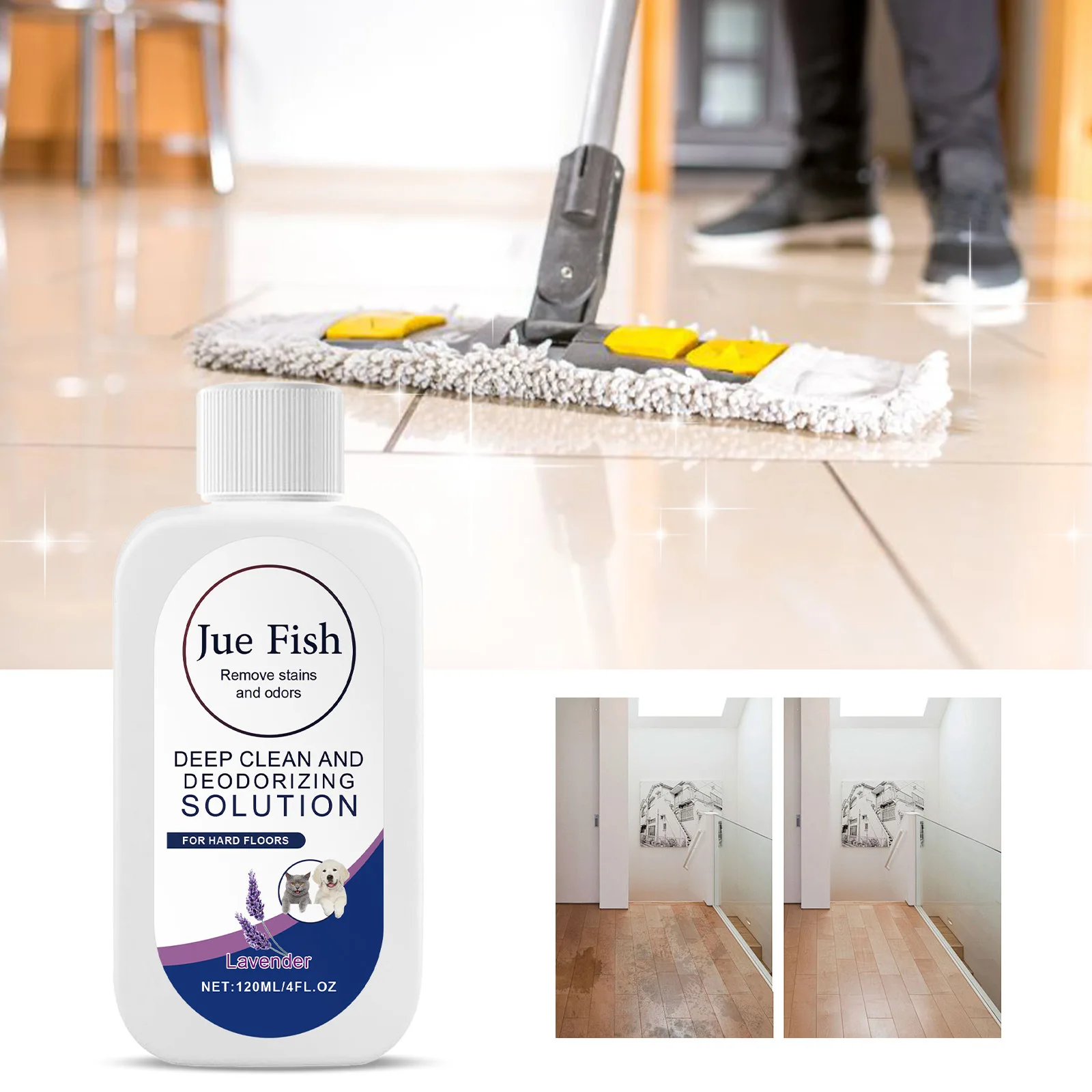 Floor Tile Cleaner Liquid Tile Strong Stain Cleaner Marble Mopping Cleaning Floor Yellowing Dirt Washing Floor Brightening Agent