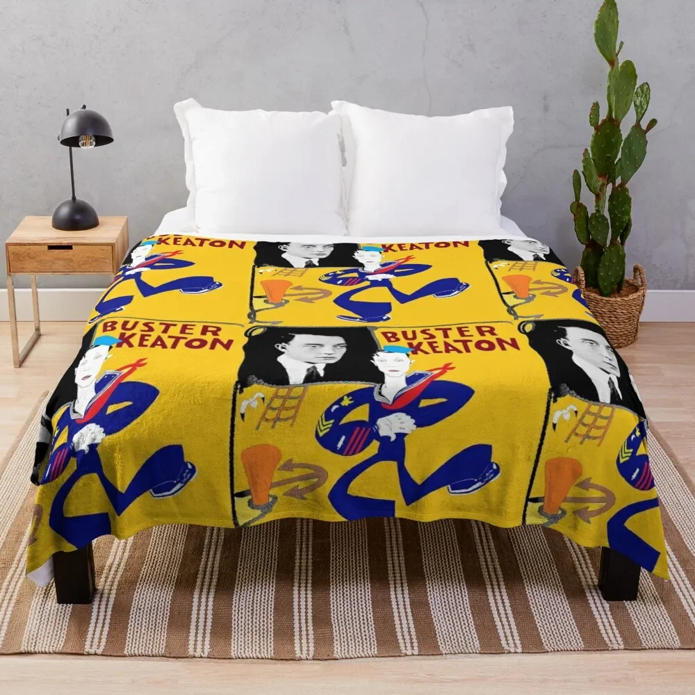 

BUSTER KEATON The Navigator comic art Throw Blanket All Season Lightweight Soft Blanket for Bed