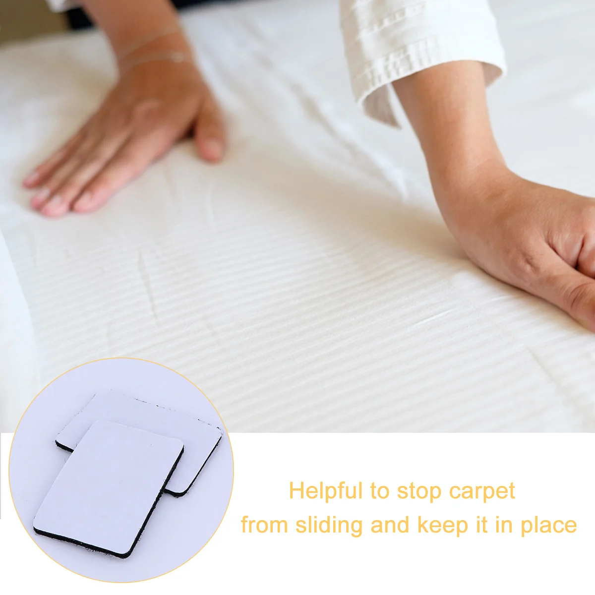 50 قطعة السجاد المضادة للانزلاق التصحيح البساط ملصقات هوك حلقة لاصق شريط لحام نونسليب تثبيت لبلاط الخشب الصلب غرفة المعيشة الحمام #1