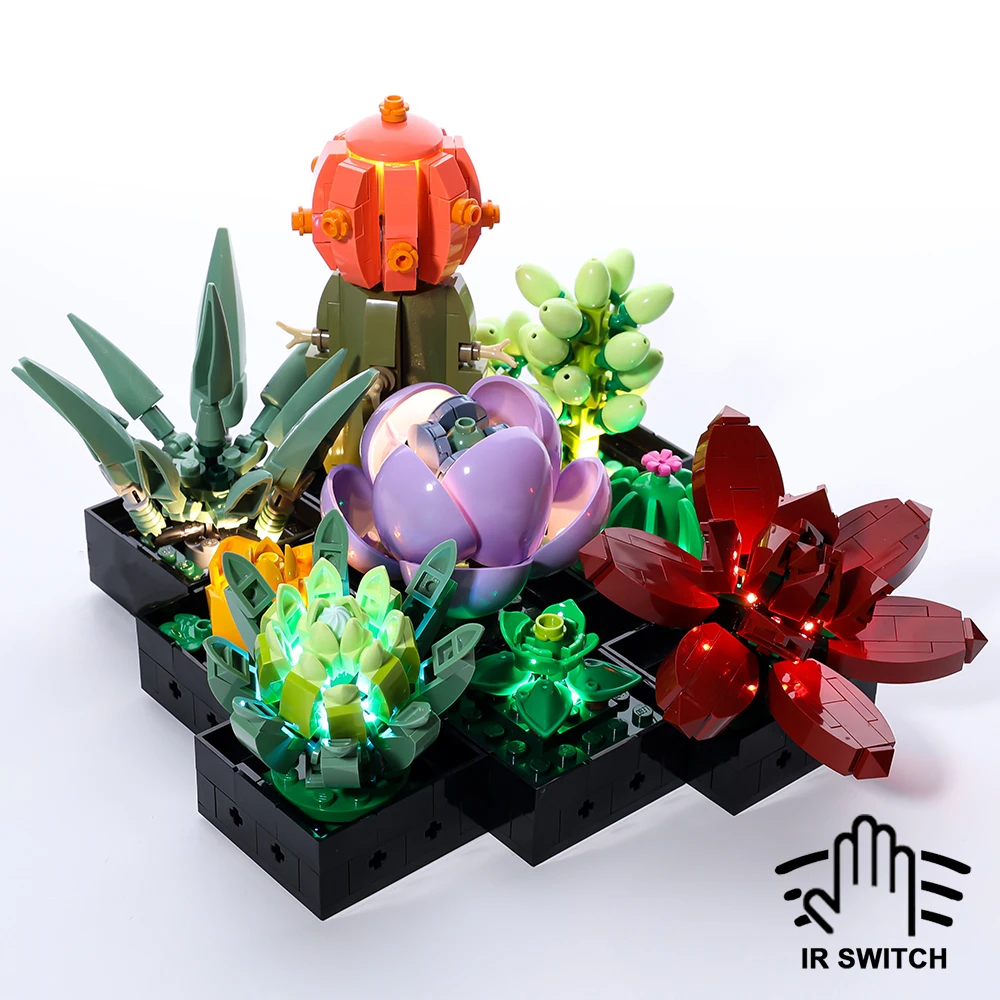 Led Light Kit For Creator Expert 10309 Succulents Flower Pot Building Block Model Kids DIY Toys Set (Only Lighting Kit No Model)