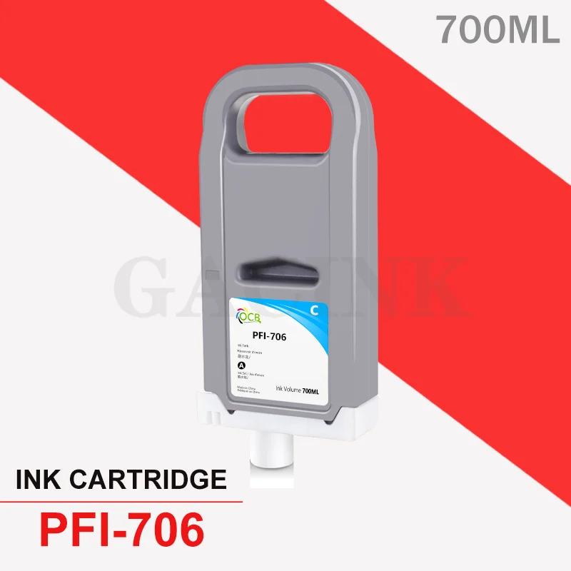 Ink Cartridge For PFI-706 PFI 706 With Stable Cartridge Chip For Canon iPF 8400/9400/ 8410 Printer 12 Colors With Pigment Ink