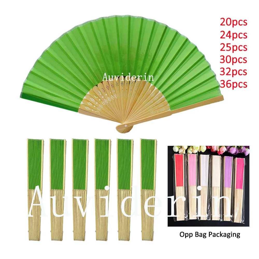 36/20Pcs Hand Folding Fan Personalized Wedding Gift For Guest 24/25/30/32Pcs Communion Favors Fans As Friend Present