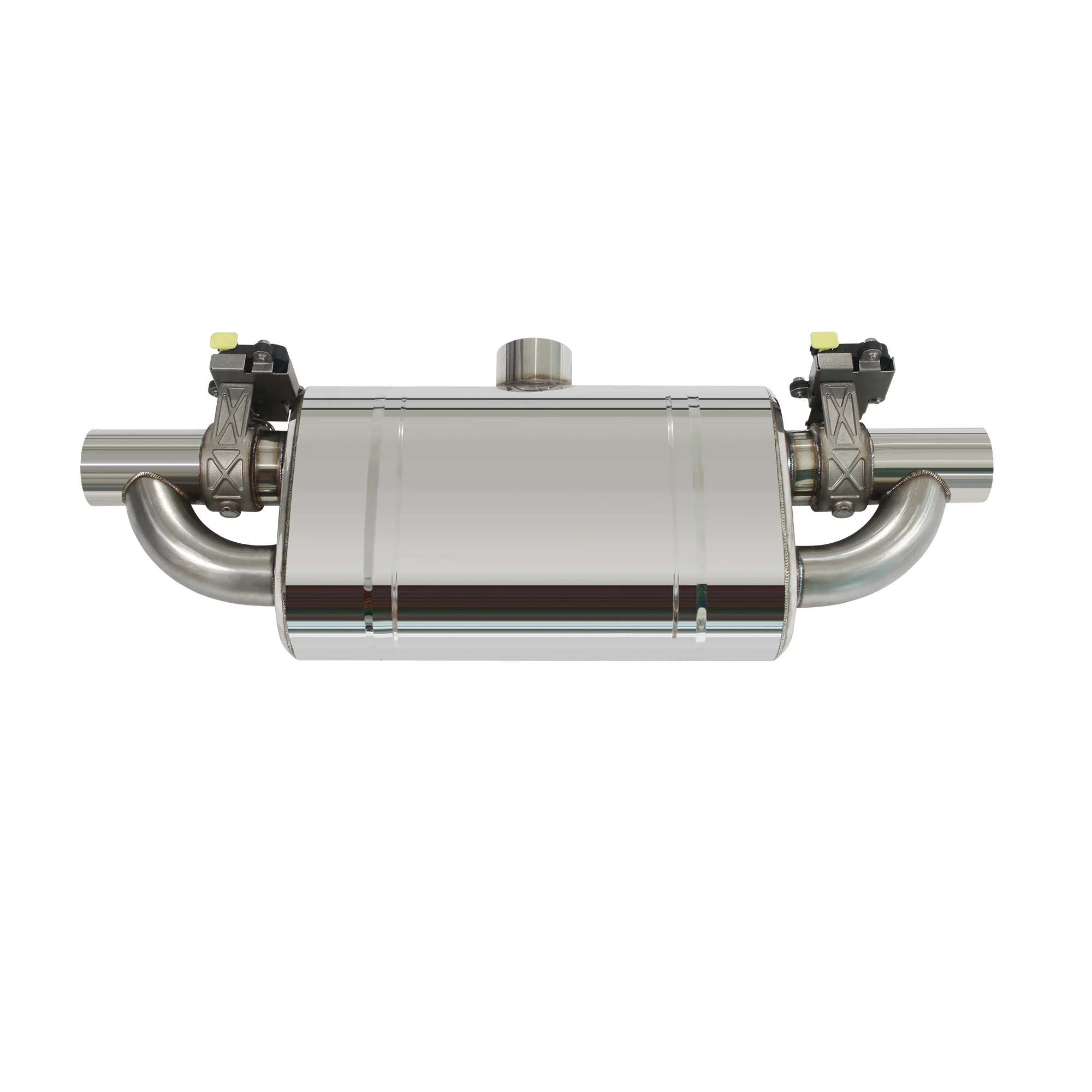 Exhaust Muffler with Electronic Valve Center In Dual Out T Style Performance Valved Muffler Universal Silencer 51 60 63 70 76mm