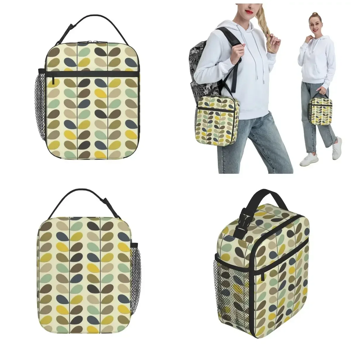 Orla Kiely Multistem Insulated Lunch Tote Bag Portable Food Box Leakproof Thermal Cooler Bento Box School